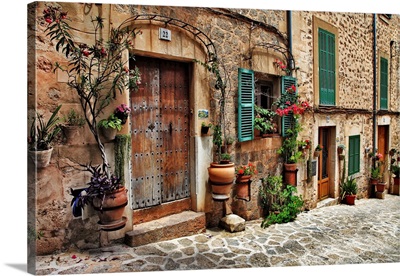 Charming Streets Of Old Mediterranean Town
