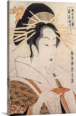 Chokosai Eisho, Woman At The Beauty Contest