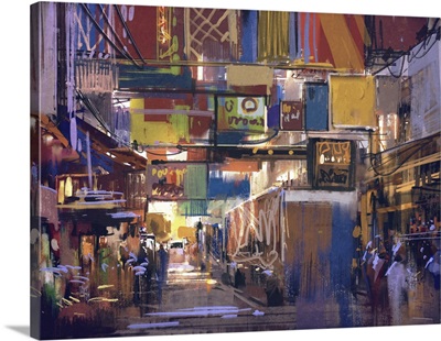 Colorful Street Market