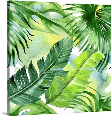 Exotic Tropical Hawaiian Palm Tree Leaves