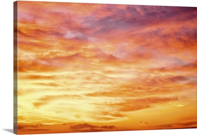 Fiery Orange Sunset Sky