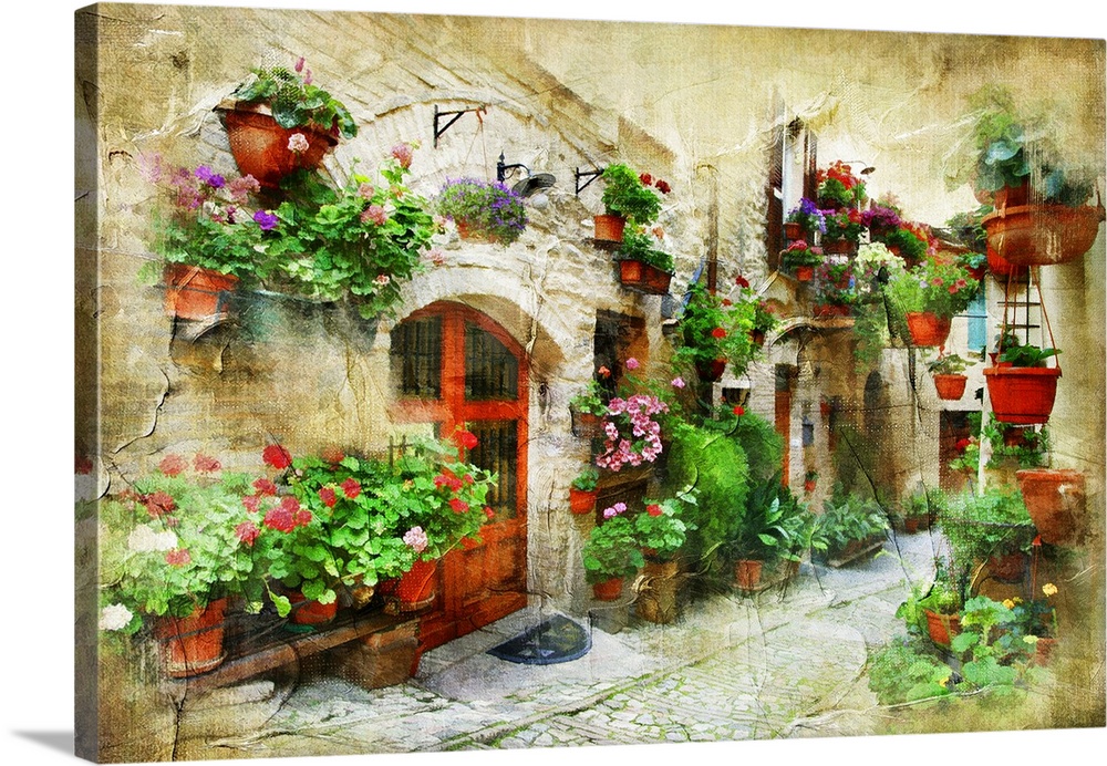 Floral streets of Tuscany.