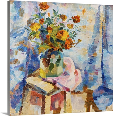 Flowers In A Vase On Canvas