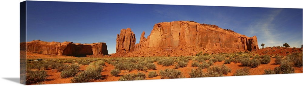 Giant Butte Panorama In Monument Valley, Arizona Wall Art, Canvas ...