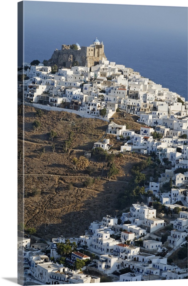 Hora and venetian castle, Astypalea, Dodecanese islands, Greek islands, Greece, Europe.