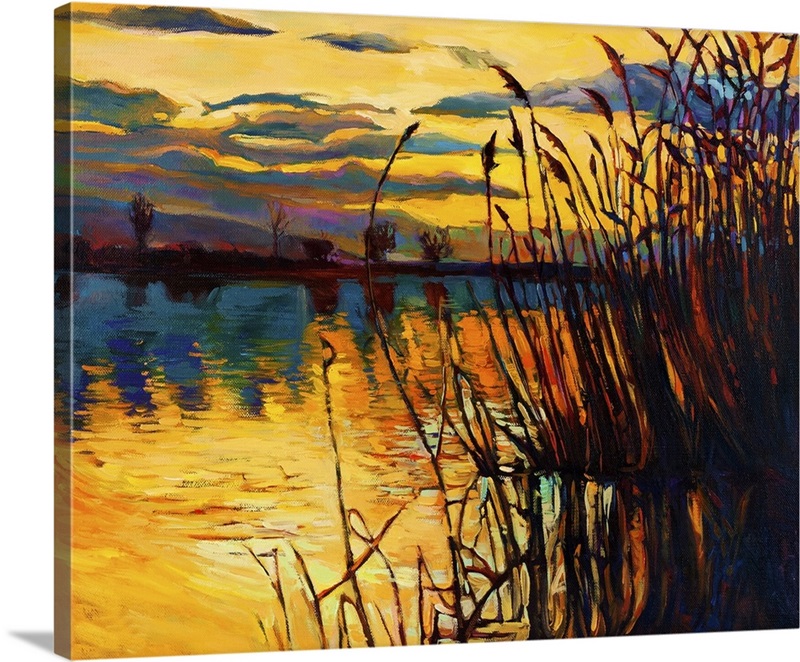 Lake On Sunset Wall Art, Canvas Prints, Framed Prints, Wall Peels