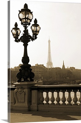 Lamppost On The Bridge In Paris