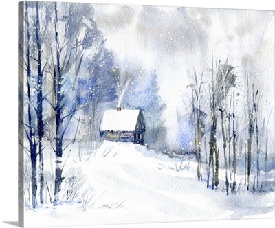 Landscape With Village In Winter