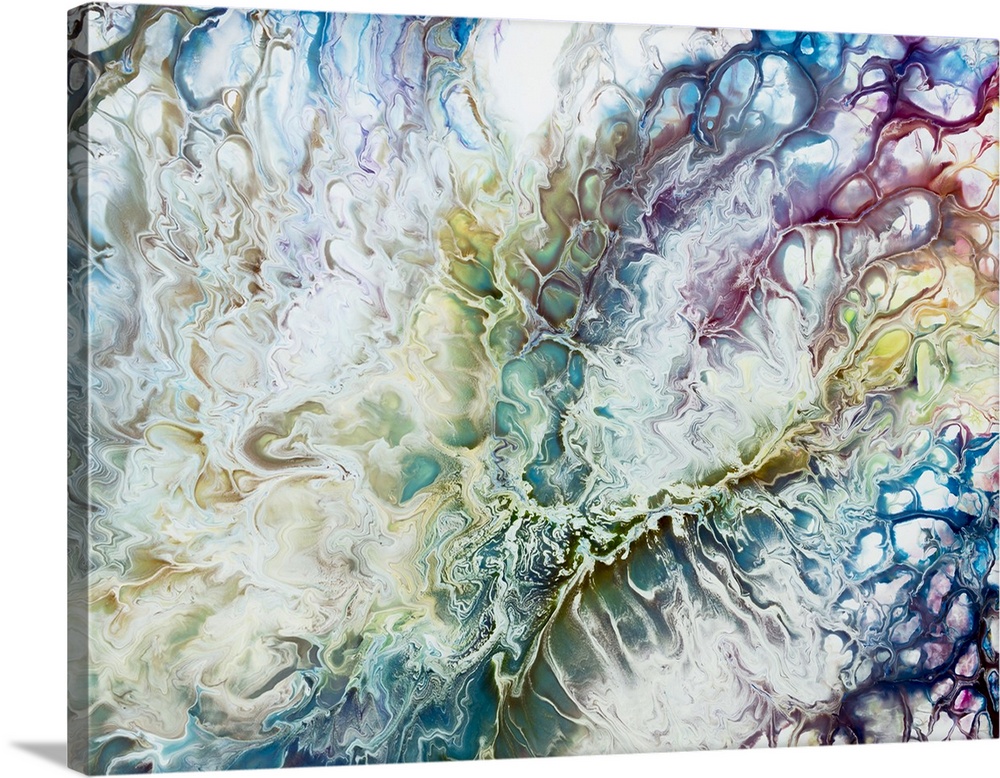 Colorful abstract liquid painting of marble texture.