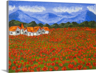 Meadow With Red Poppies