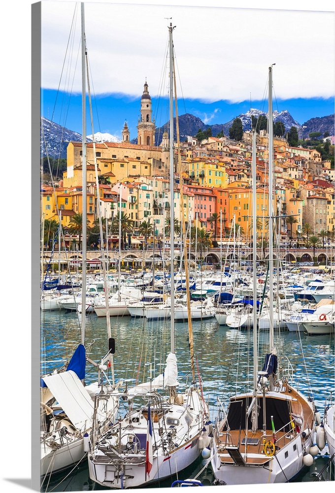 Beautiful Menton town, south of France.