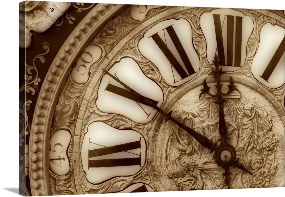 Close-up of antique clock of the eighteen century.