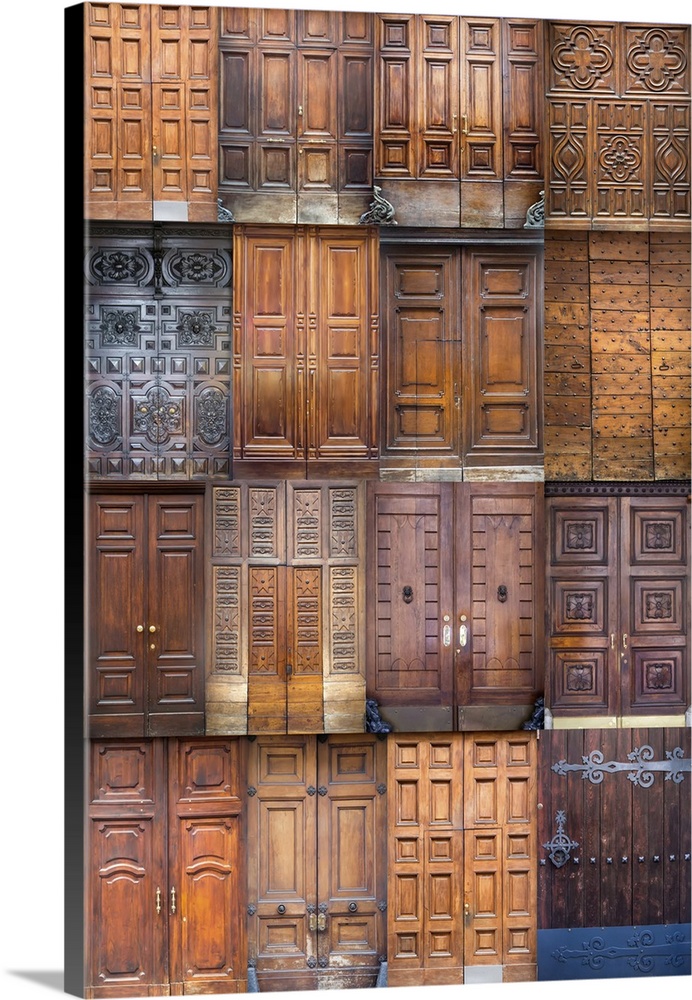 Traditional old doors from Torino, Italy.