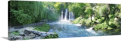 Panorama Of Waterfall In Duden, Turkey
