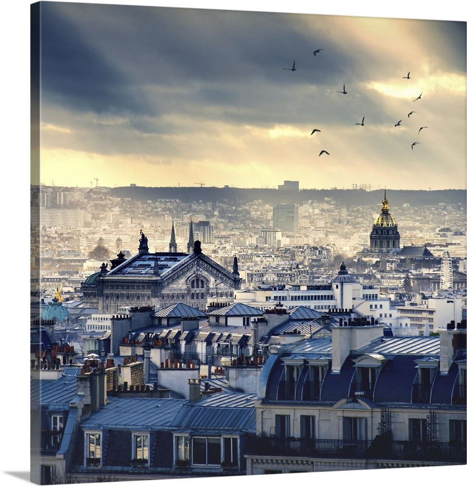Paris cityscape taken from Montmartre.
