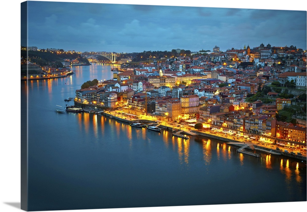 Porto after sunset, Portugal.