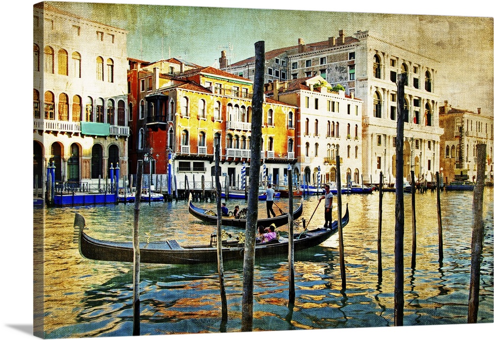 Romantic Venice - artwork in painting style.