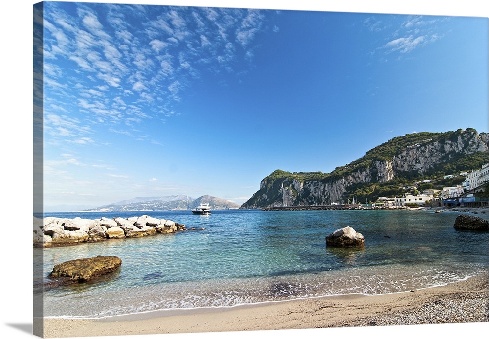 Seascape shot on the island of Capri, Italy.