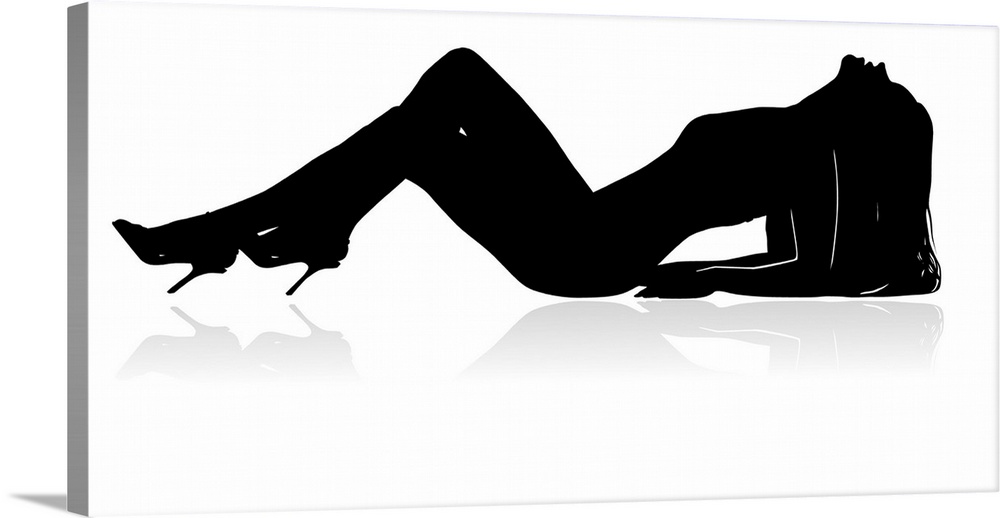 A silhouette of a sexy woman.