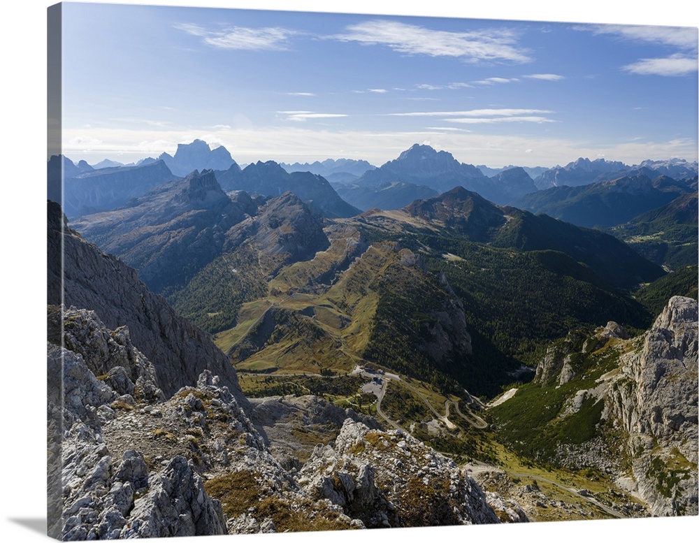 The dolomites in the Veneto. Mount Pelmo and the Civetta in the background. The dolomites are listed as UNESCO world herit...