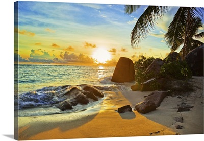 Tropical Beach At Sunset