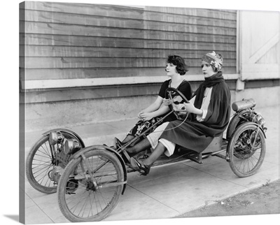 Two Women In Go Kart
