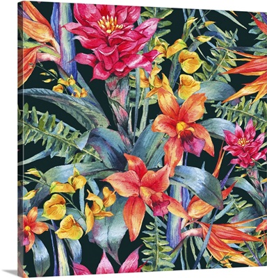 Vintage Floral Tropical Pattern