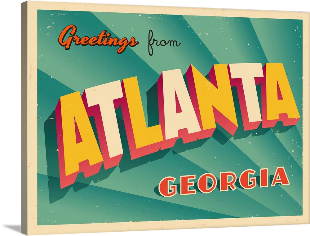 Vintage touristic greeting card - Atlanta, Georgia.