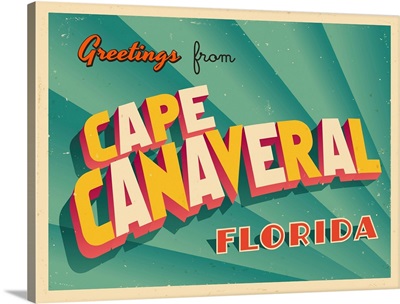 Vintage Touristic Greeting Card - Cape Canaveral, Florida