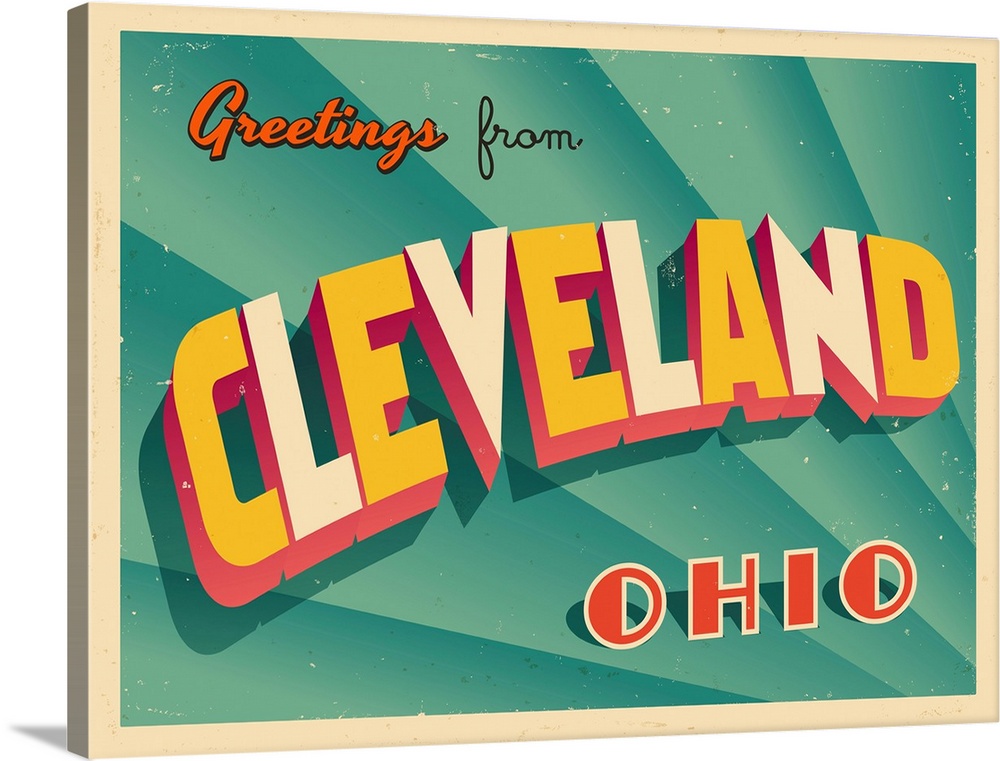 Vintage touristic greeting card - Cleveland.