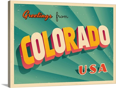 Vintage Touristic Greeting Card - Colorado
