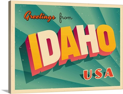Vintage Touristic Greeting Card - Idaho