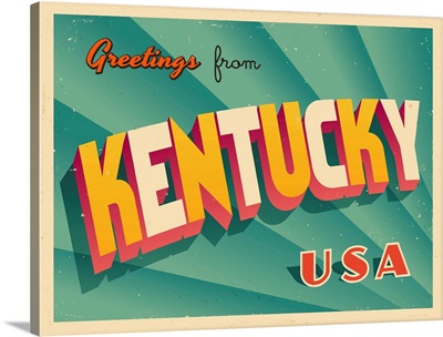 Vintage Touristic Greeting Card - Kentucky