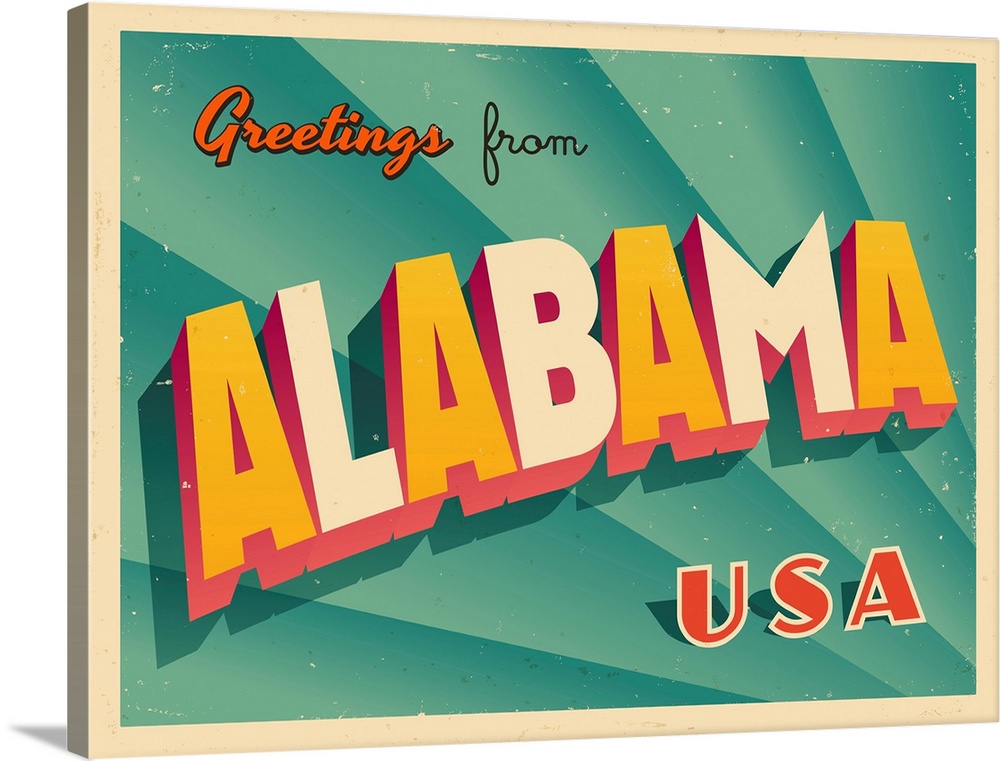 Vintage touristic greeting card - Key West, Alabama.