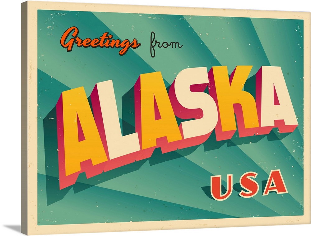Vintage touristic greeting card - Key West, Alaska.