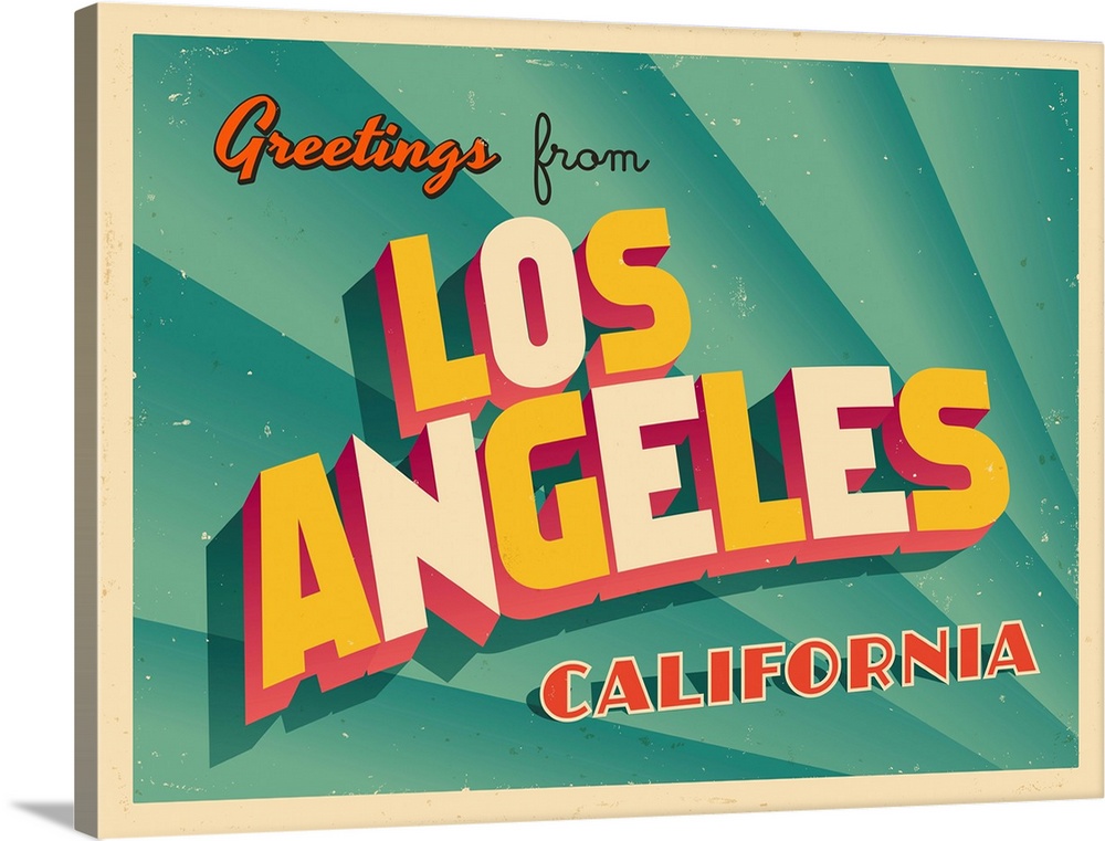 Vintage touristic greeting card - Los Angeles, California.