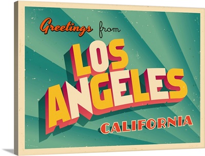 Vintage Touristic Greeting Card - Los Angeles, California