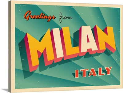 Vintage Touristic Greeting Card - Milan, Italy