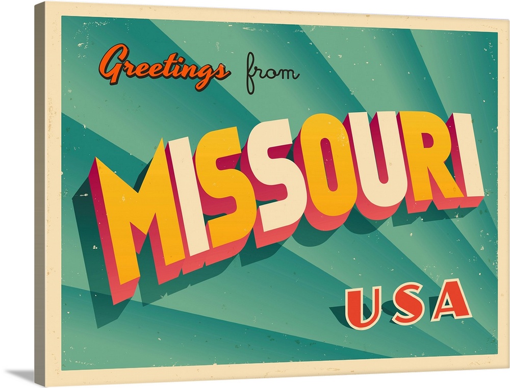 Vintage touristic greeting card - Missouri.