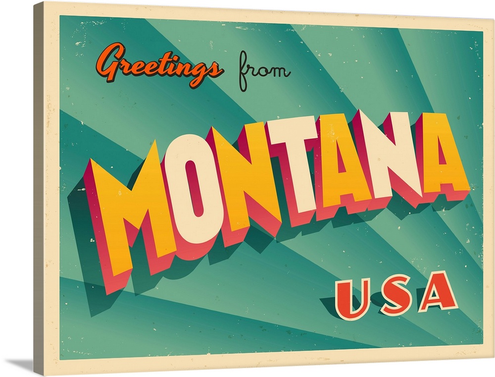 Vintage touristic greeting card - Montana.