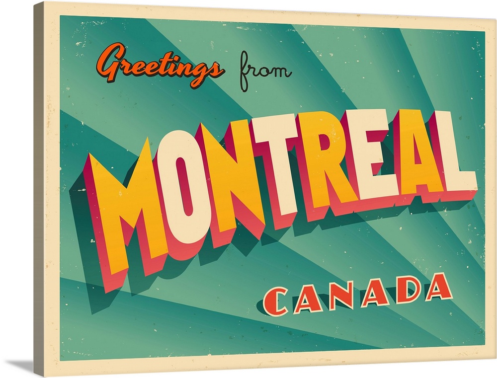 Vintage touristic greeting card - Montreal, Canada.
