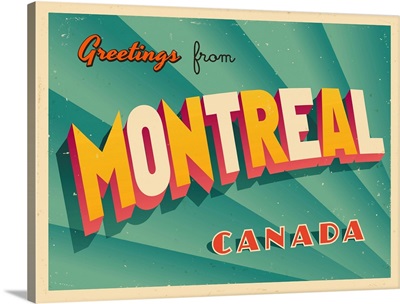 Vintage Touristic Greeting Card - Montreal, Canada