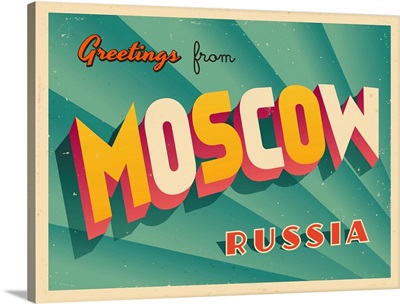Vintage Touristic Greeting Card - Moscow, Russia