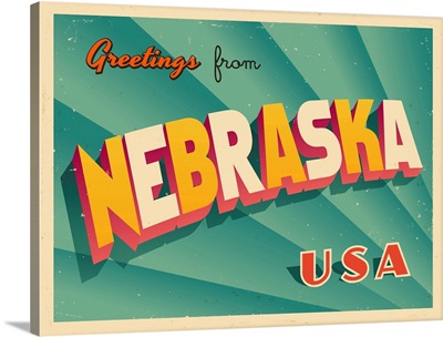 Vintage Touristic Greeting Card - Nebraska