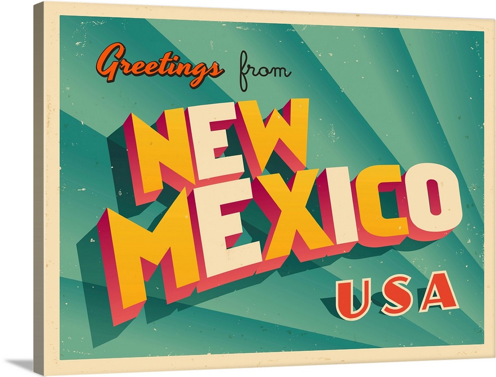 Vintage touristic greeting card - New Mexico.
