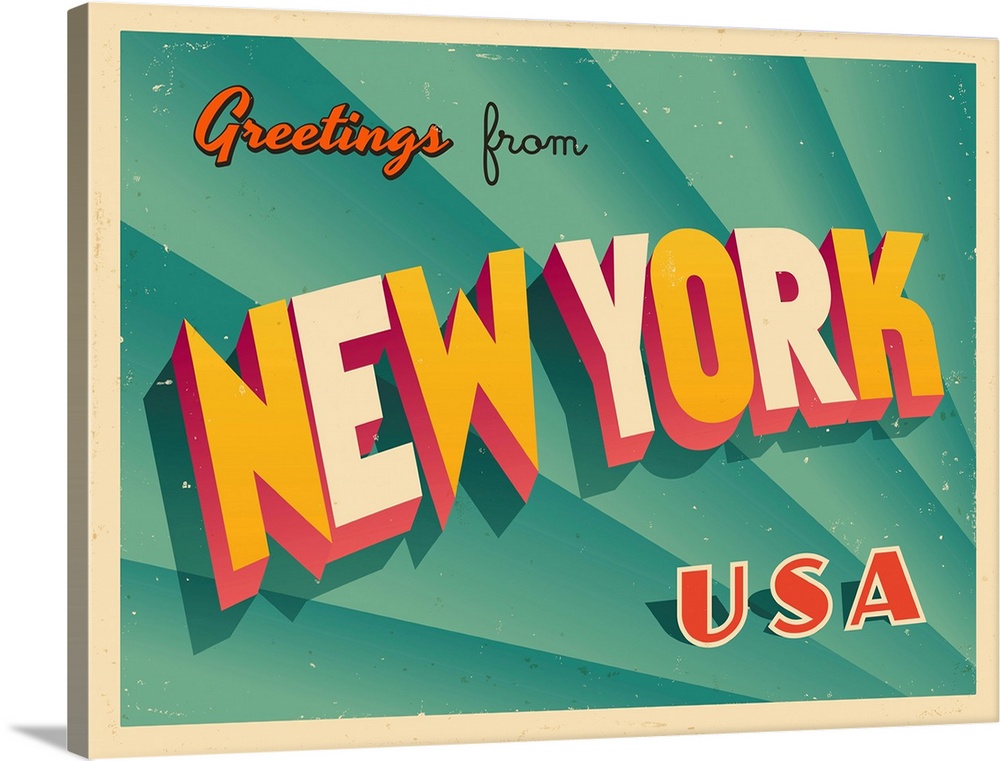Vintage touristic greeting card - New York.