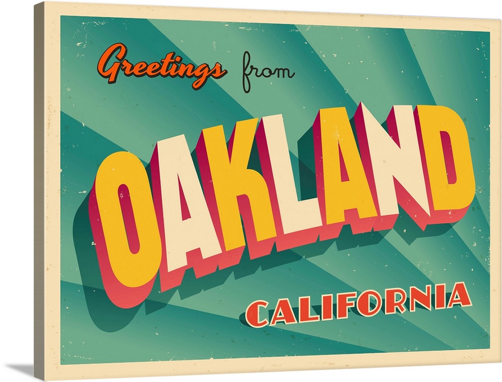 Vintage touristic greeting card - Oakland, California.