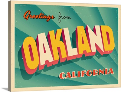 Vintage Touristic Greeting Card - Oakland, California