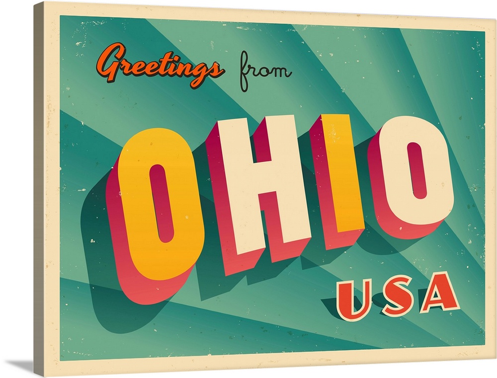 Vintage touristic greeting card - Ohio.