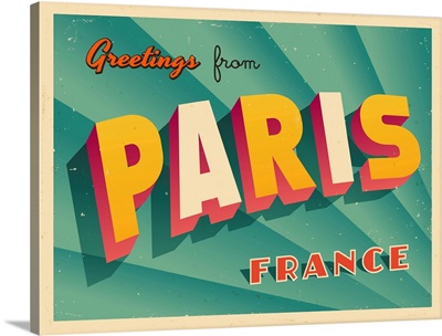 Vintage Touristic Greeting Card - Paris, France